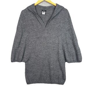 Novica Alpaca Wool Blend Hoodie Sweater Gray Pullover Women’s‎ Large Boho Cozy